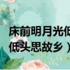 床前明月光低頭思故鄉(xiāng)的題目（床前明月光誰低頭思故鄉(xiāng)）