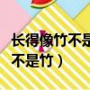 長(zhǎng)得像竹不是竹周身有節(jié)不太粗糙（長(zhǎng)得像竹不是竹）