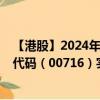 【港股】2024年08月05日上市公司名稱（勝獅貨柜）股票代碼（00716）實(shí)時(shí)行情