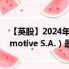 【英股】2024年08月04日代碼（0DZC）名稱（CIE Automotive S.A.）最新數(shù)據(jù)
