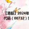 【港股】2024年08月05日上市公司名稱（信利國際）股票代碼（00732）實(shí)時行情