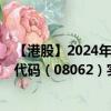 【港股】2024年08月13日上市公司名稱（俊盟國際）股票代碼（08062）實時行情