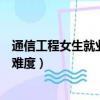 通信工程女生就業(yè)難度就業(yè)方向有哪些（通信工程女生就業(yè)難度）
