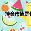 持倉市值是什么意思?（持倉是什么意思）