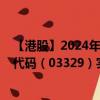 【港股】2024年08月31日上市公司名稱(chēng)（交銀國(guó)際）股票代碼（03329）實(shí)時(shí)行情