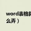 word表格斜線上下打字（excel表格斜杠怎么弄）