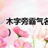 木字旁霸氣名字大全（木字旁又帶點(diǎn)霸氣的字）
