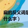 扁的反義詞是什么字呢怎么讀（扁的反義詞是什么字）