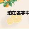 珀在名字中怎么讀（珀為什么都讀bo）