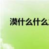 漠什么什么之打一成語（漠什么什么之）
