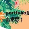 portfolio是什么意思英語（portfolio是什么意思）