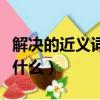 解決的近義詞是什么二年級（解決的近義詞是什么）