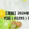 【港股】2024年10月15日上市公司名稱（豐城控股）股票代碼（02295）實(shí)時(shí)行情
