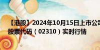 【港股】2024年10月15日上市公司名稱(時(shí)代環(huán)球集團(tuán))股票代碼(02310)實(shí)時(shí)行情