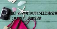 【港股】2024年10月15日上市公司名稱(潤邁德-B)股票代碼(02297)實時行情