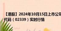 【港股】2024年10月15日上市公司名稱(京西國際)股票代碼(02339)實時行情