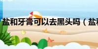 鹽和牙膏可以去黑頭嗎(鹽和牙膏去黑頭嗎)
