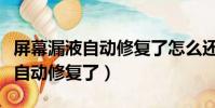 屏幕漏液自動(dòng)修復(fù)了怎么還是一樣(屏幕漏液自動(dòng)修復(fù)了)