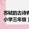 蘇軾的古詩有哪些而且是三年級的（蘇軾的詩小學三年級）