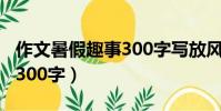作文暑假趣事300字寫(xiě)放風(fēng)箏(作文暑假趣事300字)