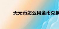 天元幣怎么用金幣兌換(天元幣)