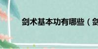 劍術(shù)基本功有哪些(劍術(shù)基本功)