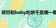鄭愷和baby吃餅干是哪一期(鄭愷和baby)