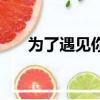 為了遇見你吉他譜原版（為了遇見你）