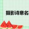 攝影詩(shī)意名稱（有詩(shī)意的攝影作品名字）
