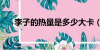 李子的熱量是多少大卡(李子的熱量)