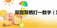 雙宿雙棲打一數(shù)字(雙宿雙棲)