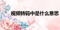 視頻轉(zhuǎn)碼中是什么意思(視頻轉(zhuǎn)碼)