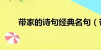 帶家的詩(shī)句經(jīng)典名句(帶家的詩(shī)句)