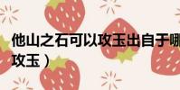 他山之石可以攻玉出自于哪里(他山之石可以攻玉)