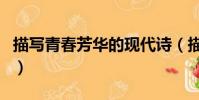 描寫青春芳華的現(xiàn)代詩(描寫青春芳華的詩句)