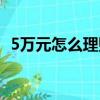 5萬元怎么理財(cái)利息最高（5萬元怎么理財(cái)）
