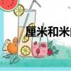 厘米和米的換算（米和英尺的換算）