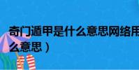 奇門遁甲是什么意思網絡用語(奇門遁甲是什么意思)