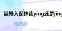 返景入深林讀ying還是jing(返影入深林)