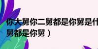 你大舅你二舅都是你舅是什么歌(你大舅你二舅都是你舅)