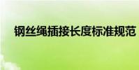 鋼絲繩插接長度標(biāo)準(zhǔn)規(guī)范(鋼絲繩插接)