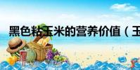 黑色粘玉米的營養(yǎng)價值(玉米的營養(yǎng)價值)