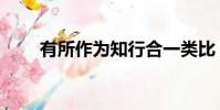 有所作為知行合一類比(有所作為)