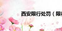 西安限行處罰(限行處罰)
