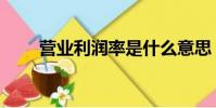 營業(yè)利潤率是什么意思(營業(yè)利潤)