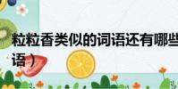 粒粒香類似的詞語還有哪些(粒粒香類似的詞語)
