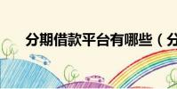 分期借款平臺有哪些(分期借款平臺)