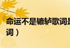 命運(yùn)不是轆轤歌詞是誰(shuí)寫(xiě)的（命運(yùn)不是轆轤歌詞）
